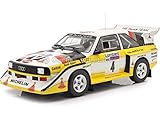  Ixo Audi Sport Quattro S1 RAC Rallye 1985 #4 Röhrl Geistdörfer Modellauto 1:18 Models