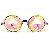 GloFX Tribal Kaleidoscope Rave Glasses- Rainbow Crystal Glass Diffraction Lens