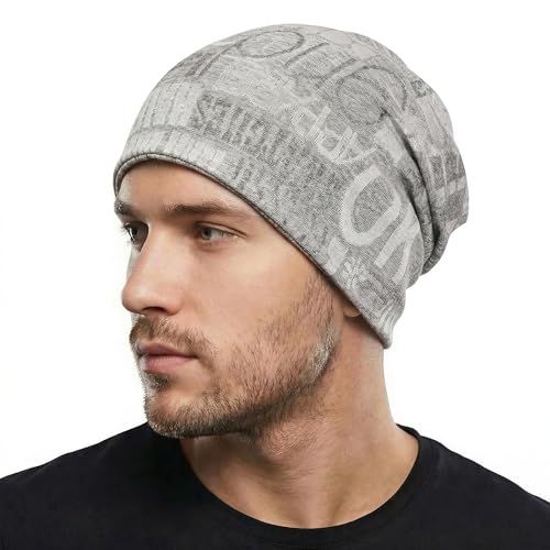 Image of ZLYC Cotton Thin Slouchy Beanie Hat for Men Women Fashion Soft Stretch Knit Skull Cap