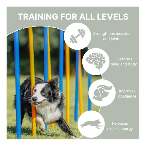 Trixie Agility Slalom, 12 Stangen, 115×ø 3 cm