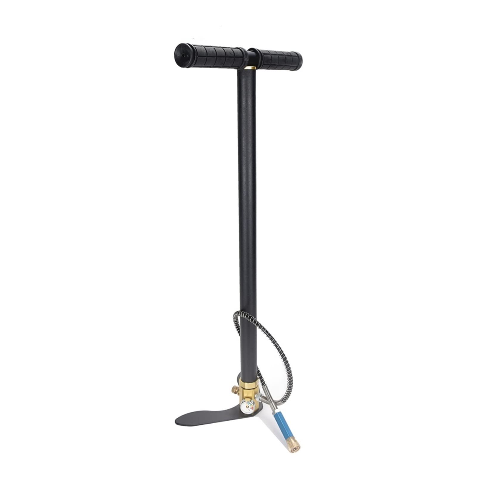 Mini Bouteille de plongée, Pompe Haute Pression en Acier Inoxydable 30MPA 4500psi 40MPA 6000psi Manuelle À Trois Étages pour l'exploration sous-Marine et Le Sauvetage(Zwart)