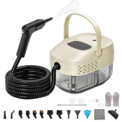 2500W Steam Cleaner. 3 Bar 221°F High Pressure Steam Cleaner, 15 Seconds Fast Heat-Up, 1.6L Water Tank, 3 Steam Levels Adjustable, Perfect for Floors, Tiles, Kitchens, Sofas and Car Interiors【Cream】