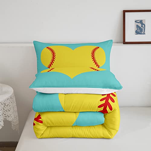 Image of Feelyou Softball Bedding Set King Size for Kids Boys Girls 3Pcs