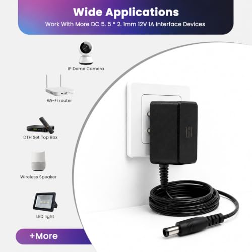 Image of 12V 1A Power Adapter, Black