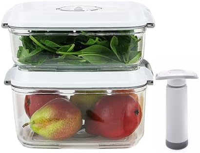 Prep & Seal BPA-Free TRITAN Vacuum Container 3pc Bundle Set 1.4 L, 2.0 L, Drip Tray, Pump