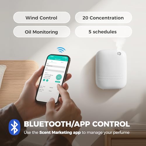 Difusor aromático eléctrico con control app y 400 ml blanco miniatura 3