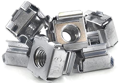 CAGE NUTS MOUNTING SERVER RACK CABINET PC RACKMOUNT FIXING (25, M5)