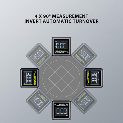 Inclinómetro digital de bolsillo con base magnética miniatura 7