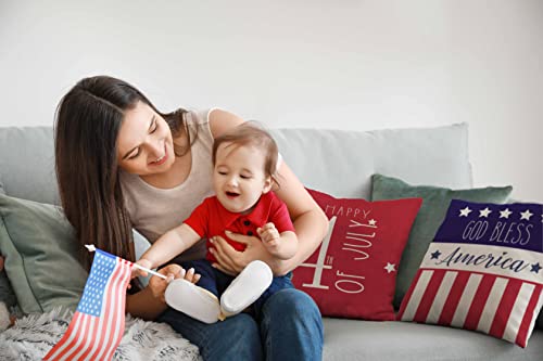 Glaring-4th-of-July-Decorations-Pillow-Covers-18×18-Independence-Day-Memorial-Day-Set-of-4-American-Flag-Stars-and-Stripes-Patriotic-Throw-Pillow-Covers-USA-Freedom-Pillows-Decor Glaring 4th of July Decorations Pillow Covers 18×18 Independence Day Memorial Day Set of 4 American Flag Stars and Stripes Patriotic Throw Pillow Covers USA Freedom Pillows Decor