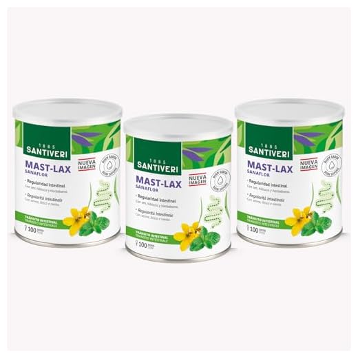 SANTIVERI - Sanaflor Mast-Lax, Complemento Alimenticio a Base de Plantas como Sen, Hibisco y Hierbabuena, Ingredientes que Contribuyen al Tránsito Intestinal - 3 x 75 g