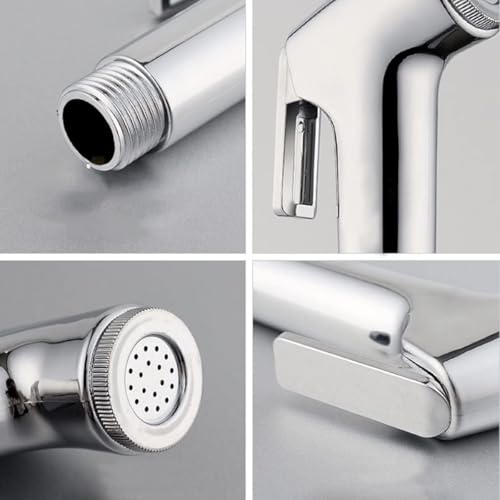 Image of ABS Health Faucet Gun Without Hose Pipe or Wall Hook, Chrome Finish | Faucet Gun, Hand Jet Spray Head | Hand Shower Head | Health Faucet for Bathroom (2 pcs of Jet Spray Gun Head)