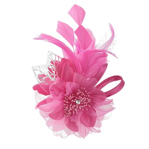 Image of Extra Large Flower Brooches for Women Lapel Pins Dainty Fabric Brooches Big Camellia Lady Flower Fascinator Hatpin Hair Clip for Wedding Prom Party Dance Banquet Ceremony Clothes Accessories Jewelry