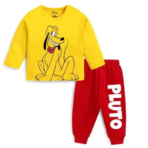 Image of Kuchipoo Disney Boys Regular Fit Cotton T-Shirts and Pyjamas Set