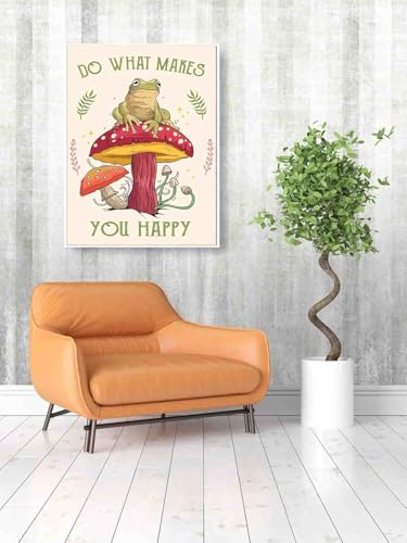 Image of Mushroom Stamped Cross Stitch Kits for Adults Beginner,Frog Counted Cross Stitch Kits Printed Stitching Cute Patterns Dimensions Needlepoint Art Crafts Embroidery Kits for Adults Beginners