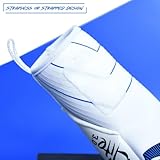 Precision Elite 3.0 Giga Goalkeeper Gloves, 4 mm Giga Latex Grip, Super Lite Negative Cut, All Weather Strapless or Strapped Fit, 7, White/Black/Blue - Image 3