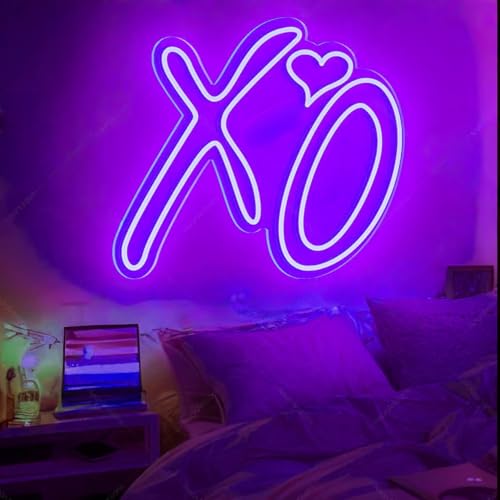 XO Neon Sign, Custom Room Neon Decor, XO Heart Led Light Signs Wall Art, Wedding Signs Bedroom Lights,Personalized Gifts