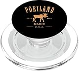Photo Gallery portland maine usa con moose distressed design souvenir popsockets popgrip per magsafe Photo Gallery portland maine usa con moose distressed design souvenir popsockets popgrip per magsafe