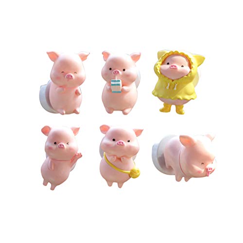 Cute Air Vent Clips, 6Pcs Cute Pig Car Air Fresheners Vent Clips Car Diffuser Vent Clip Car Decoration Car Interior Decor Car Accessories