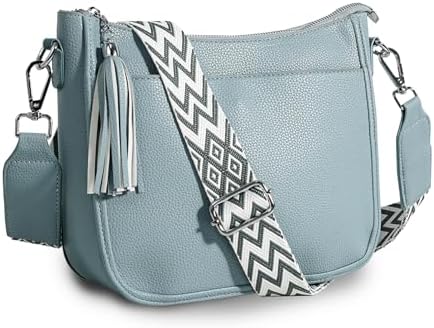 Crossbody Purse For Women, Vegan Leather Medium Crossbody Bag, Women's Crossbody Handbags For Travel With Tassel