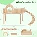 Small Pet Playstand with Climbing Ladder, Hamster Wooden Platform with Fence, Ideal for Squirrel and Guinea Pig
