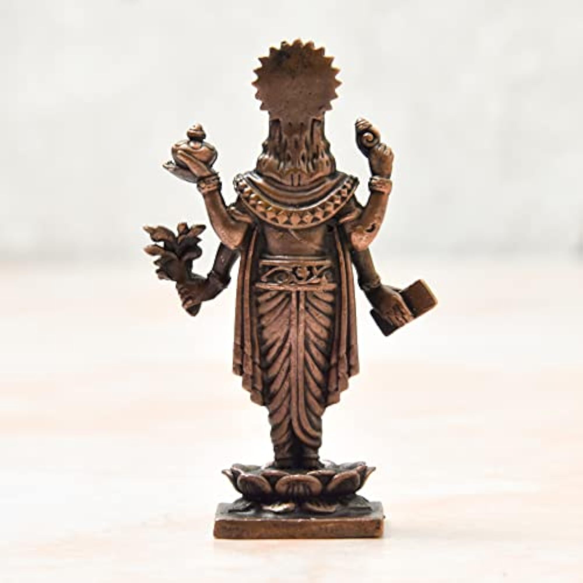 Handmade Dhanvantri Idol with Patina Antique Finish, Gift