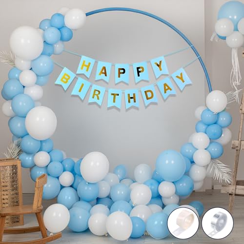 Party Propz Birthday Decoration Kit for Boys – 53 Pcs Blue and Wh...