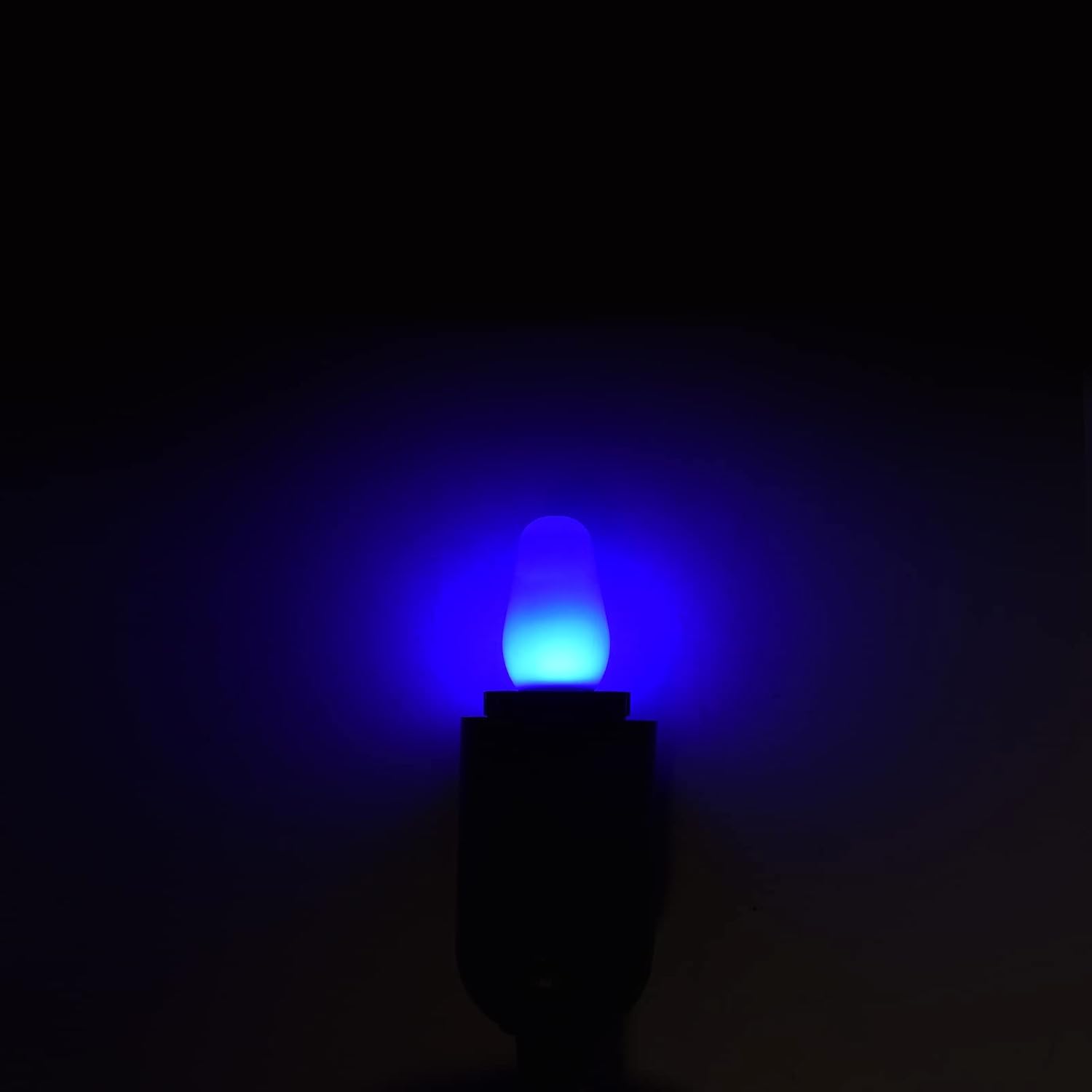 LUXRITE 12-Pack C7 LED Blue Replacement Light Bulbs for String Lights, 0.5W, Shatterproof Colored Candelabra Bulb, Enclosed Fixture Rated, UL, E12 Base, Indoor Outdoor, Christmas, Holiday, Party
