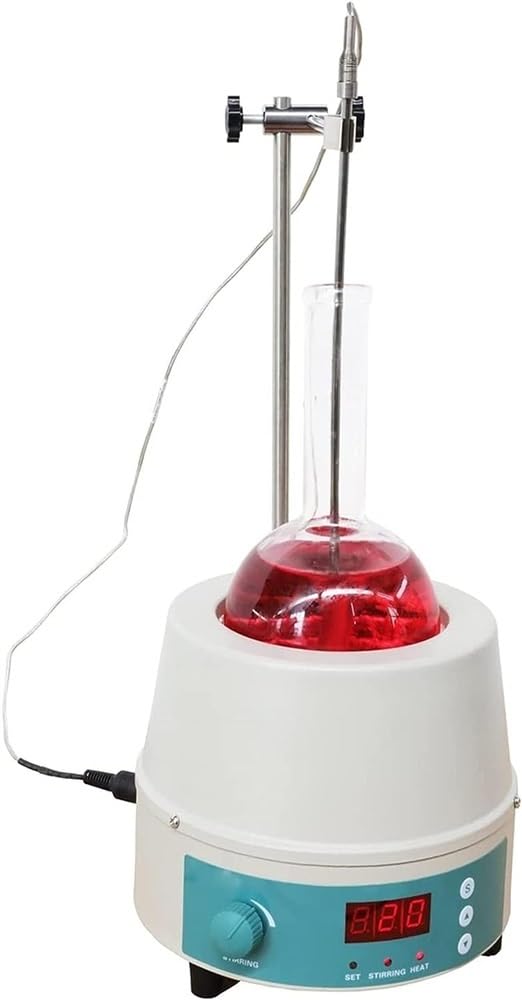 Calefacción Digital y agitación magnética Mantos calefactores Agitador magnético PORTÁTIL para UN Uso Amplio (Color: 50 ml) (250 ml)