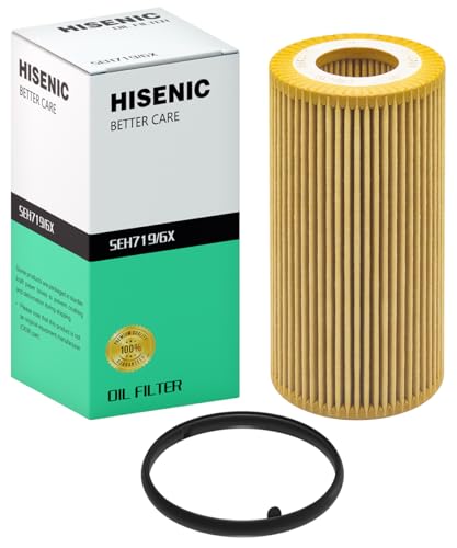 Hisenic Oil Filter 2.0T 2.5L Fits Audi A4 VW Passat Beetle Golf 06D115562 | Fits A3 TT Quattro GTI Jetta, EA113 2.0T FSI/TFSI & 2.5L, Paper Cartridge mk5 mk6 Engine