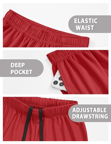 Image of Somaibo Boys Athletic Shorts Youth Quick Dry Soccer Basketball Running Gym Performance Mesh Sports Shorts for Kids