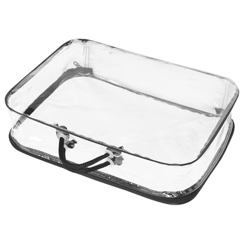 Baluue Bolsa de Almacenamiento de PVC Transparente para Juguetes Ligera y Multiusos con Asas Tamaño Adecuado para Guardar Juguetes Casa Viajes y Mudanzas