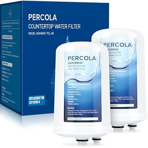 PERCOLA FC1/F8/HG-N Water Filter, Replaces Enagic Leveluk F8 and HG-N Filters on K8 and SD501 Machine (2 Pack) Cover