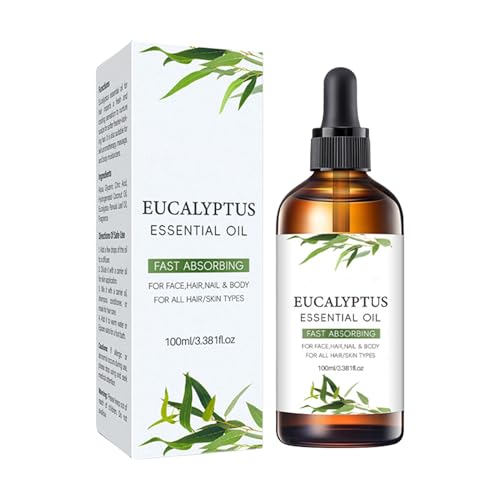 Aceite De Eucalipto Para La Piel | Aceite Orgánico De Eucalipto Para Humidificador - 100 ml Cuidado Facial Hidratante Masaje Cabelludo Cabello Jabones