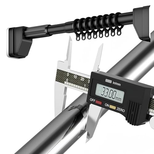 Tringle à rideau de douche télescopique extensible 160-250cm barre noire