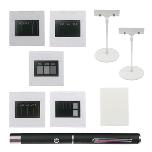 Image of Young's Double-Slit Experiment Single Slit Double Slits Interference Diffraction Grating Sheet Optical Physical Experiment Kit Optics Elements