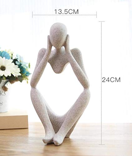 FUYIO Abstract Character Decoration North European Creative Home Ornament Drawing Room Office Sandstone Decor gift statue Sculpture,5