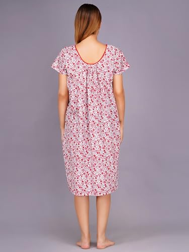 Image of Breezly Women's Pure Cotton Night Dress Nighty for Women Multicolour