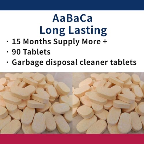 image for AaBaCa Garbage Disposal Cleaner Tablets 90 Counts Lemon Scent Power Fo