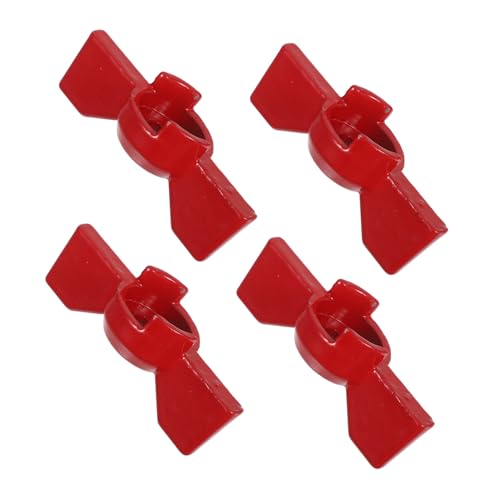 Manija de válvula de grifo exterior tipo alas en aleación de aluminio para jardín, pack de 4