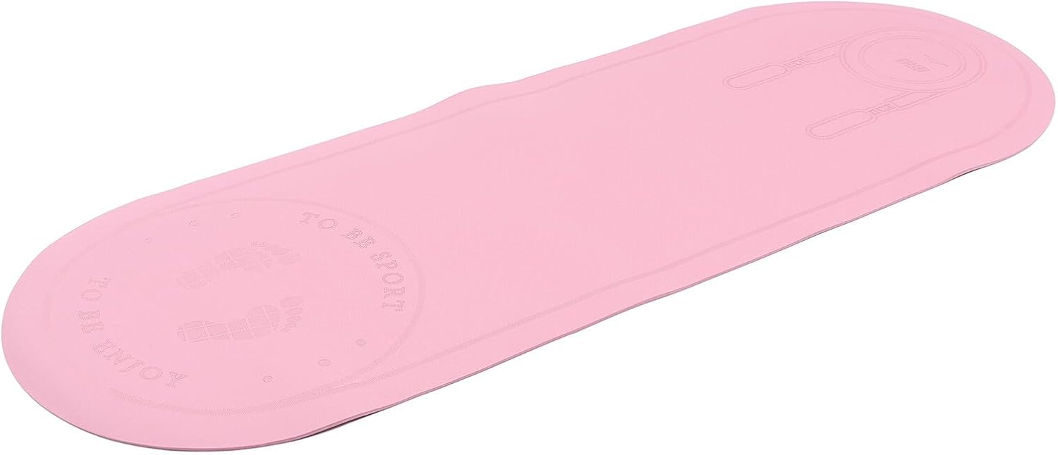 NOLITOY Tpe Skipping Rope Mat Anti-skid Shock Absorbing Fitness Cushion for Home Yoga Pilates and Rope Jumping Thickened Non-slip Exercise Pad for Indoor Workout and Dance Light Pink