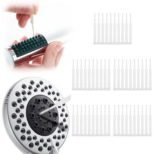 Wobestod 50 Stück Duschkopf Reiniger Mini Duschkopf Reinigungsbürste Shower Head Cleaning Brush Duschdüsen Reinigungsbürste