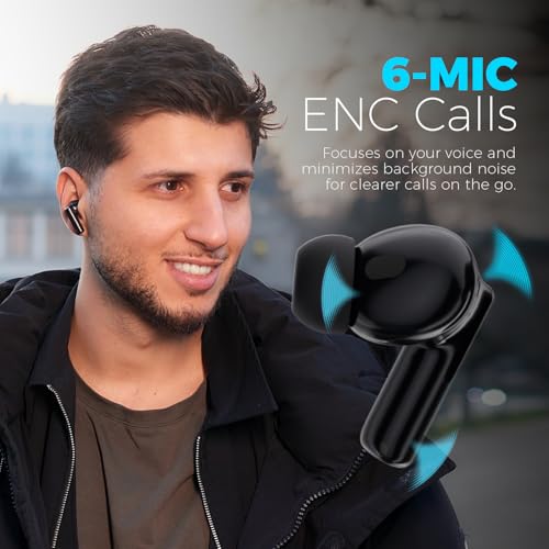 Image of Sound Addicted ZEN6 - Hybrid ANC Earbuds with 6 Microphones, Smart Wear Detection, Dual-Device, Wireless & USB-C Charging, ENC Call Noise Reduction, 42dB Noise Canceling, 35H Playtime