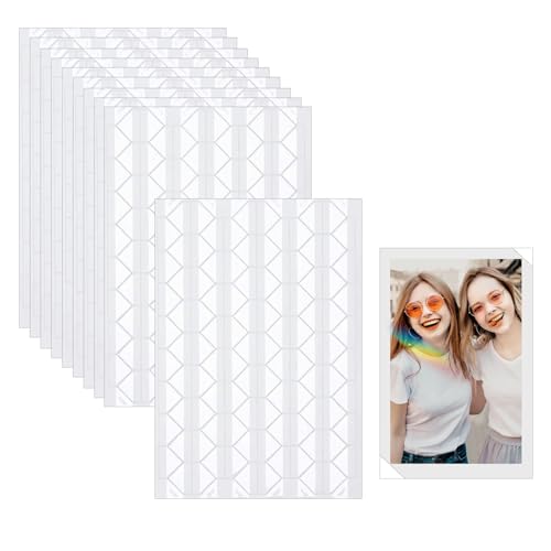 1020 PCS Self Adhesive Photo Corners for DIY Craft Picture Clear Edge Stickers Decorative& Photo Corners Photostickers for Scrap Book and for Mounting Albums Scrapbook Journal (Angle Side 1.0cm)