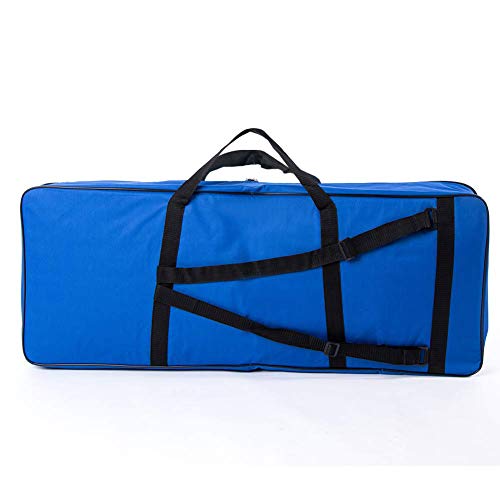 61 Key Keyboard Gig Bag Case,Portable Electric Keyboard Piano Waterproof 600D Oxford Cloth with 10mm Cotton Padded Case Gig Bag 40"x16"x6" / Blue - Thumbnail 5