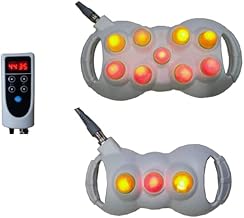 Carefit 3 + 9 Ball Korean Jade Projector Spine Infrared Thermal Therapy Acupressure Massager Heating Pad | Spine Acupressure Therapy Home & Professional Use Pain Relief, White