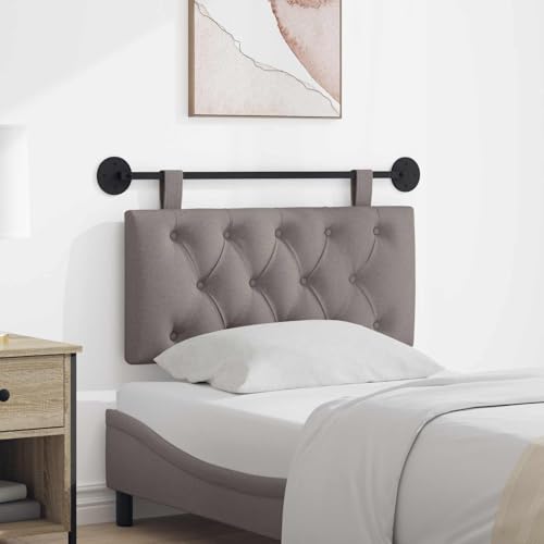 sephironlbb Cabecero colgante tapizado con marco de madera, 90 x 55 x 7 cm, montaje en pared, incluye barra de metal y accesorios de montaje, versátil como respaldo para dormitorio y comedor