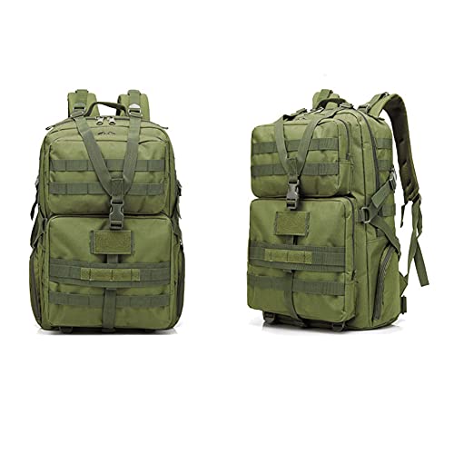 Wasserbeständiger Reiserucksack, Große Kapazität Taktischer Rucksack Und Multi-Fächer Militär, Outdoor/Reiserucksack Für Frauen & Männer, 50 X 37 X 20 cm,Grün Cover