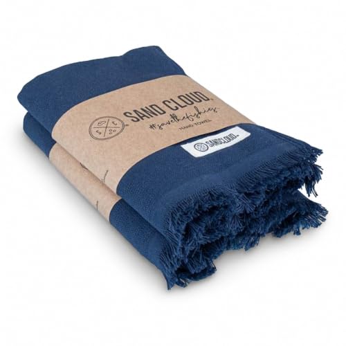 Sand Cloud 2-Ply Turkish Hand Bath Towels for Bathroom - 2 Pack
