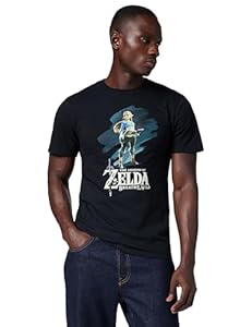 Nintendo T-Shirt Zelda Breath of The Wild Goron Paint pour Homme, Noir, XL