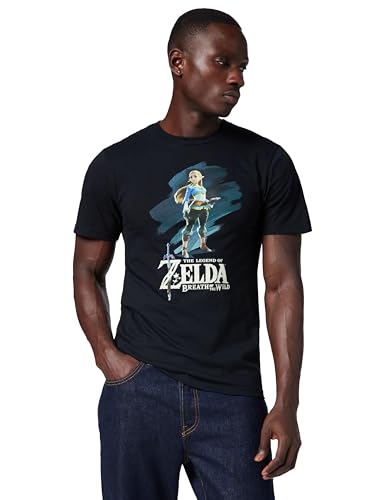 Nintendo T-Shirt pour Homme Breath of The Wild Zelda - Noir - Taille S